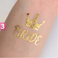 Weeding gold tattoo sticker,customized gold leaf tattoo sticker