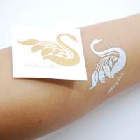 customized color adult gold leaf tattoo sticker metallic tattoo sticker,gold tattoo sticker